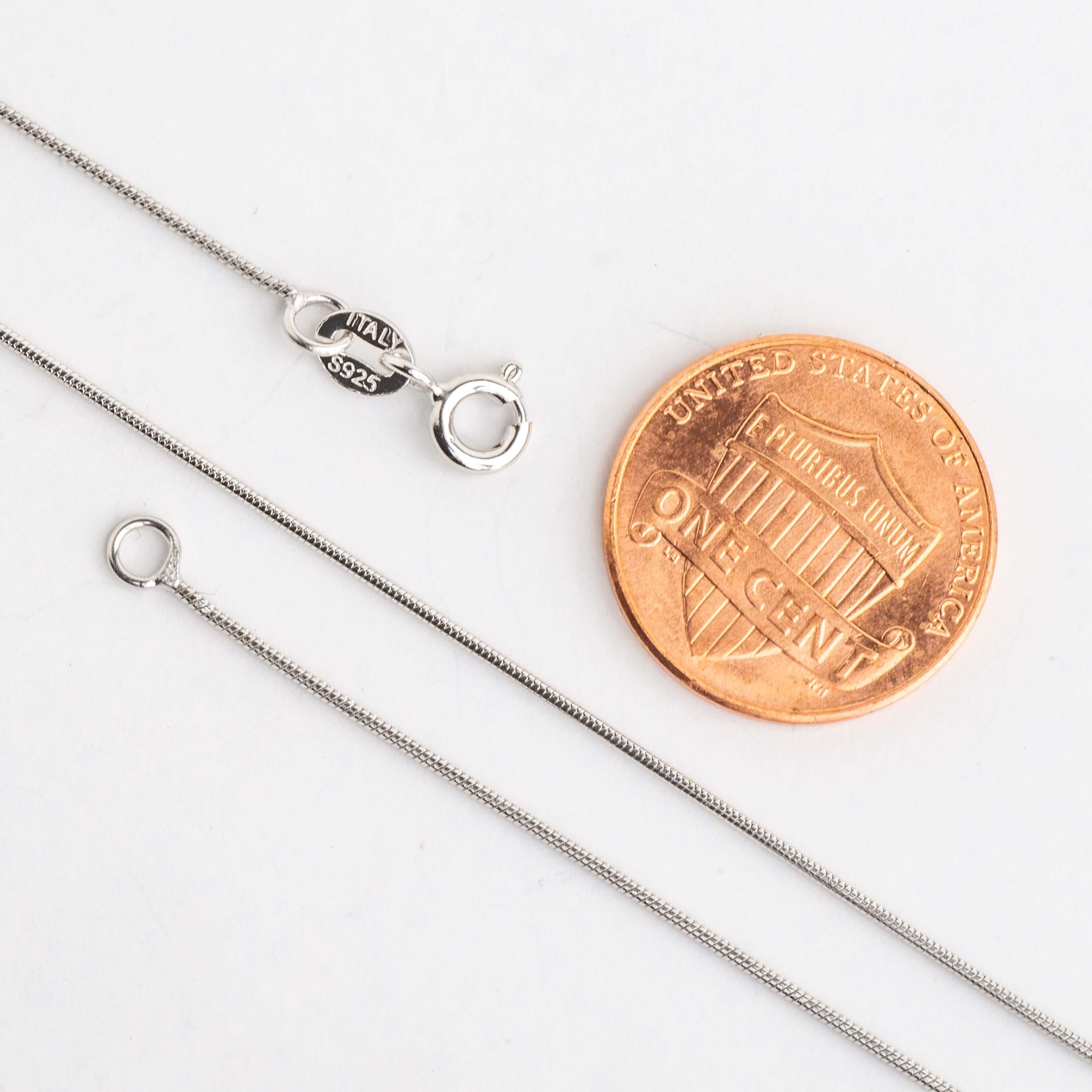 Snake Chain Sterling Silver Necklace - 3 Sizes - Made in Italy