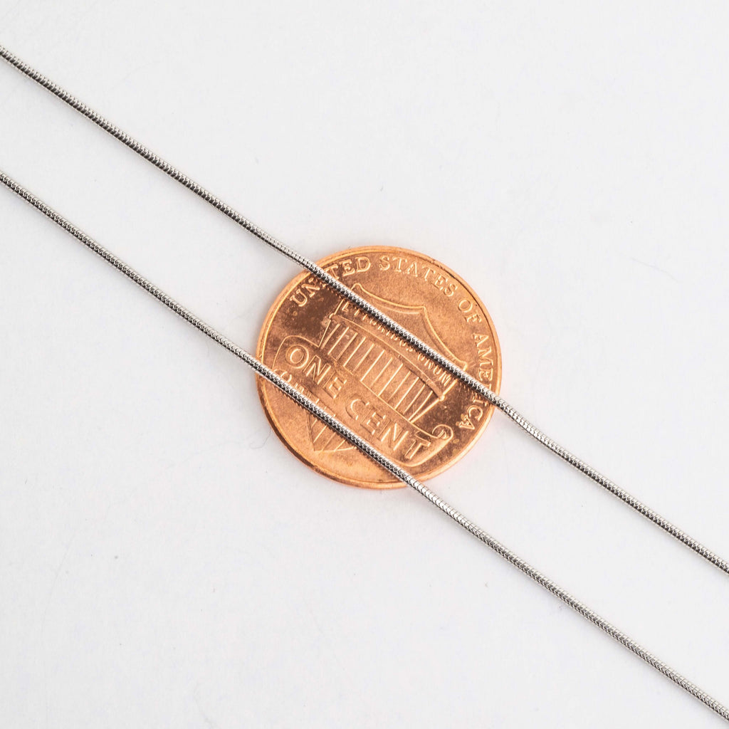 Snake Chain Sterling Silver Necklace - 3 Sizes - Made in Italy