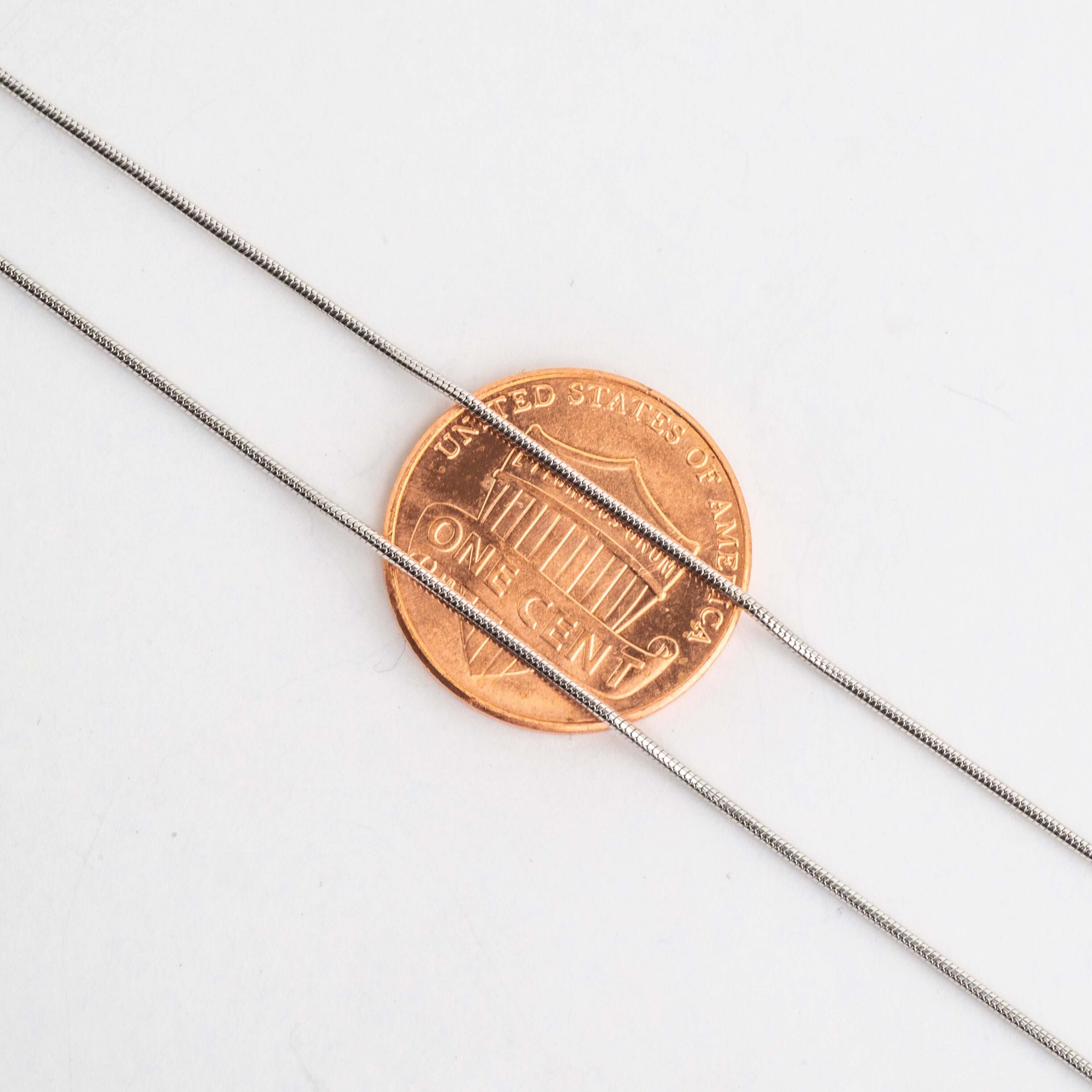 Snake Chain Sterling Silver Necklace - 3 Sizes - Made in Italy