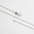 1mm Cable Chain .925 Sterling Silver Necklace - Rhodium Plated - Finished with Spring Ring Clasp - Available in 16, 18, and 20 Inches - N8ST