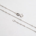1mm Satellite Chain with 1.75mm Beads - .925 Sterling Silver Necklace - Rhodium Plated - Finished with Spring Ring Clasp - Available in 16, 18, and 20 Inches - N9ST