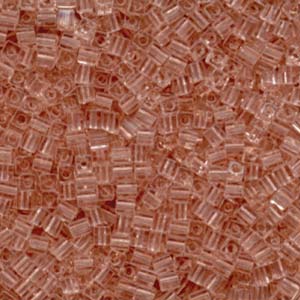 Miyuki 3 mm Square / Cube SB3-155 Transparent Light Tea Rose Beads - 5 or 10 gm