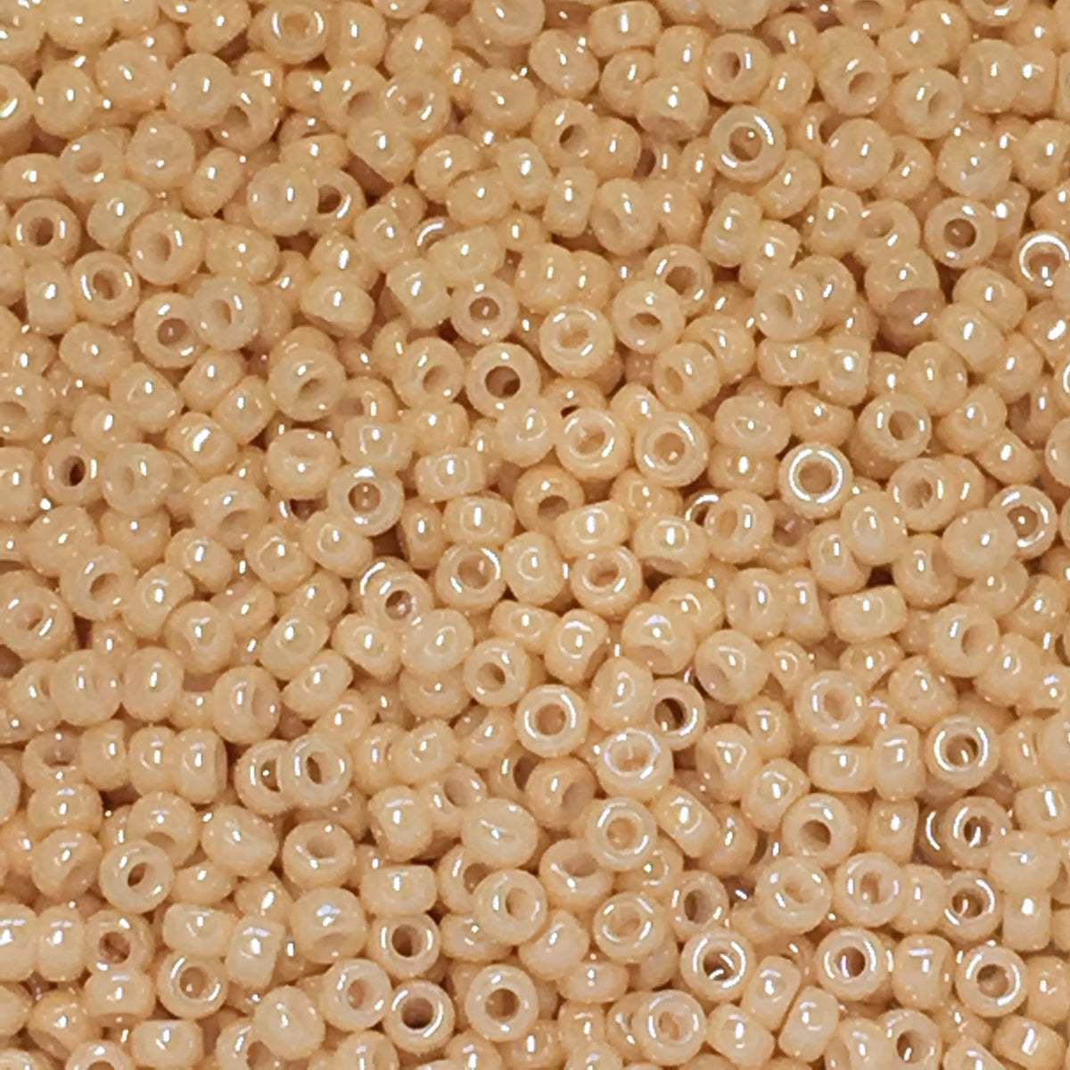 Miyuki 15-593  15/0 Light Caramel / Beige Ceylon (Like DB 205) Seed Beads - 1, 2 or 5 gm