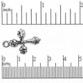 26mm x 17mm Leaf Cross Charm - Made of Pewter - Sold Individually - CBS1263