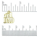 18mm x 15mm #1 Dad Charm - Made of Pewter - Sold Individually - CBS2441