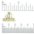 20mm x 15mm #1 Grandpa Charm - Made of Pewter - Sold Individually - CBS2443