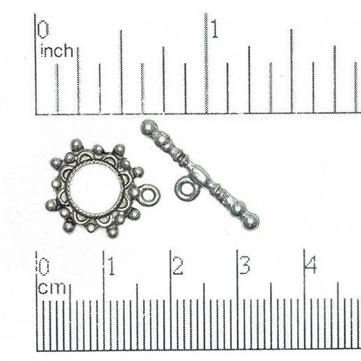 17mm x 14mm Loop, 23mm Bar Mandelbrot Toggle - Made of Pewter - Sold Individually - CBS3221
