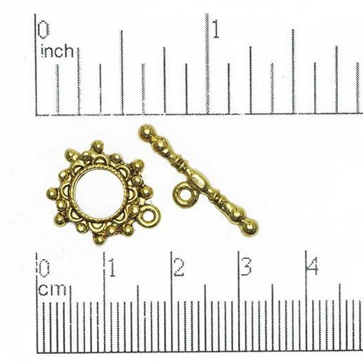 17mm x 14mm Loop, 23mm Bar Mandelbrot Toggle - Made of Pewter - Sold Individually - CBS3221