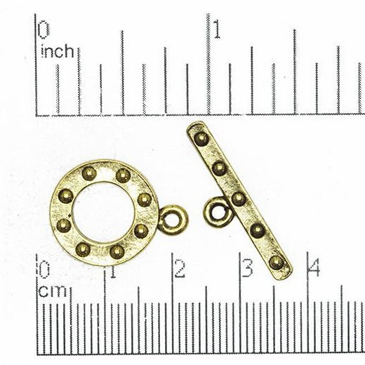 20.5mm x 16mm Loop, 27mm Bar Flat Bolted Toggle - Made of Pewter - Sold Individually - CBS3231