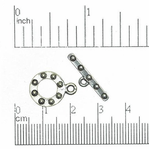 17mm x 13mm Loop, 22mm Bar Flat Bolted Toggle - Made of Pewter - Sold Individually - CBS3232