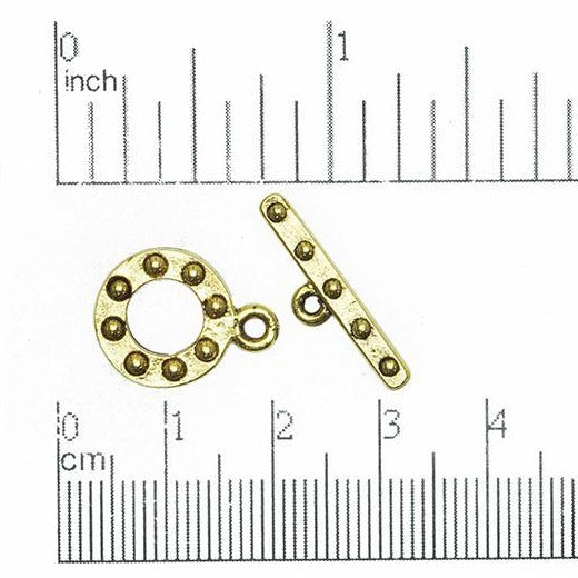 17mm x 13mm Loop, 22mm Bar Flat Bolted Toggle - Made of Pewter - Sold Individually - CBS3232