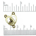25mm x 16mm Mary and Jesus Heart Charm Connector - Made of Pewter - Sold Individually - CBS3497