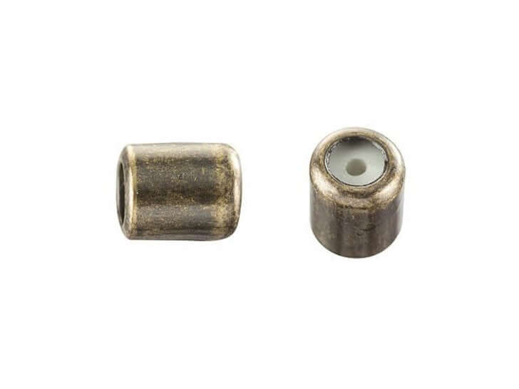 7mm x 5mm Barrel Shaped String-On Clasp w/Silicone Grommet sold by the Piece - SOC 2