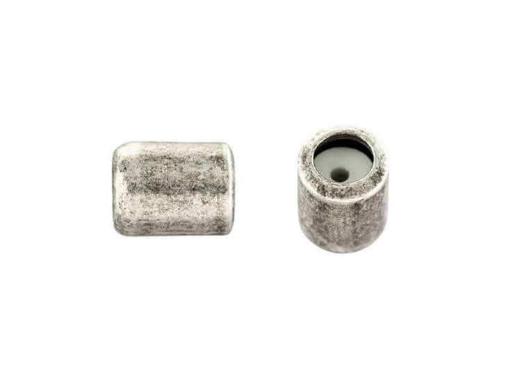 7mm x 5mm Barrel Shaped String-On Clasp w/Silicone Grommet sold by the Piece - SOC 2