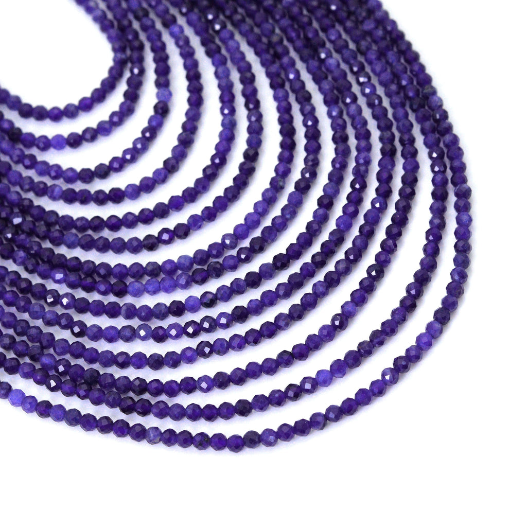 Sodalite Faceted Round Bead Strand, 2mm, 15–16 Inches