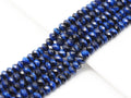 Royal Blue Tiger’s Eye Faceted Rondelle Beads, 15–16-Inch Strand