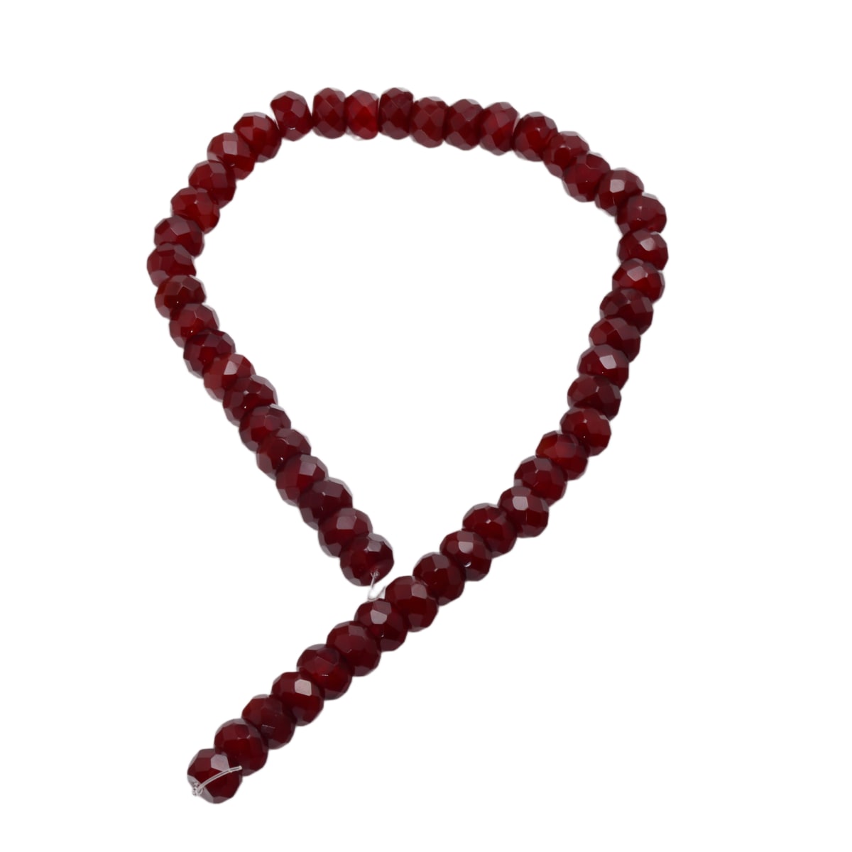 Red Garnet Faceted Rondelle Beads, 8x12mm, 50-Bead Strand