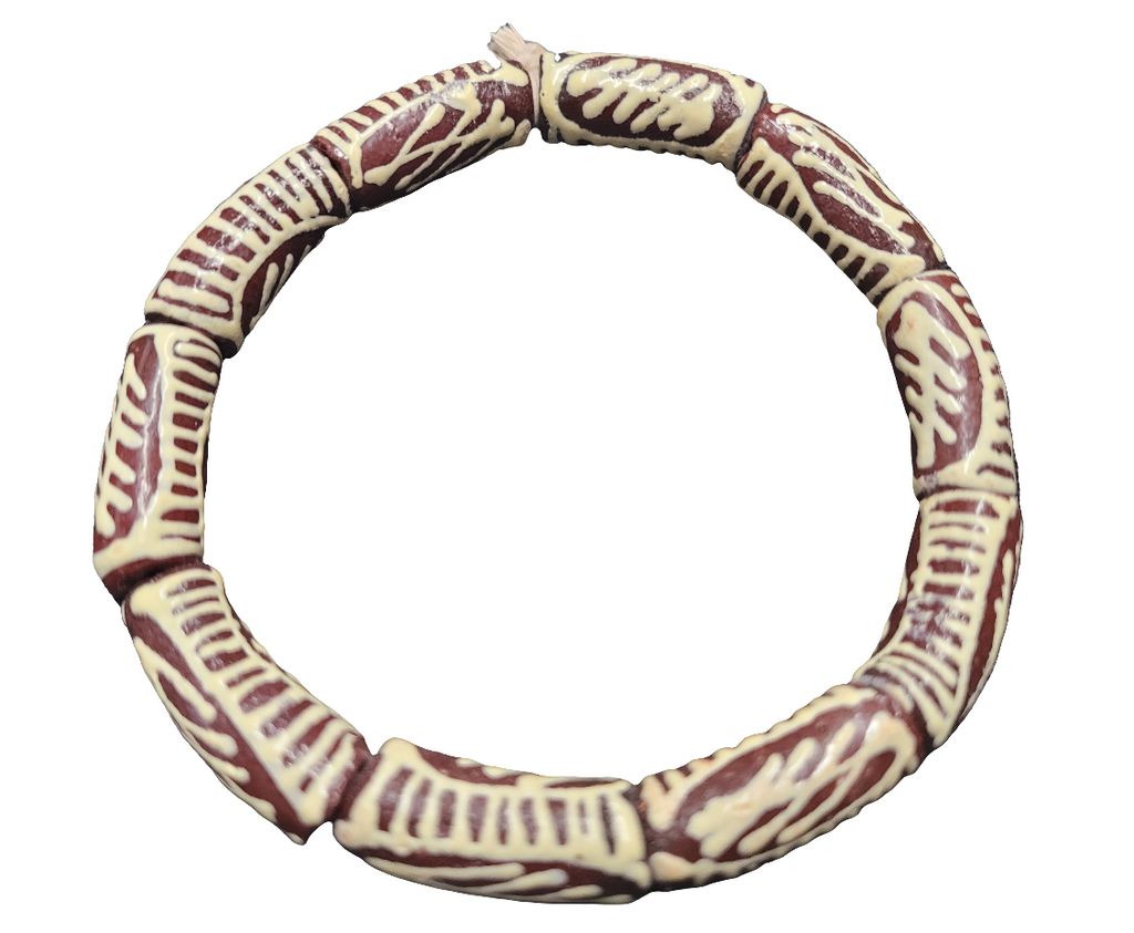 african glass beads ghana AAB#1669 close up single bead