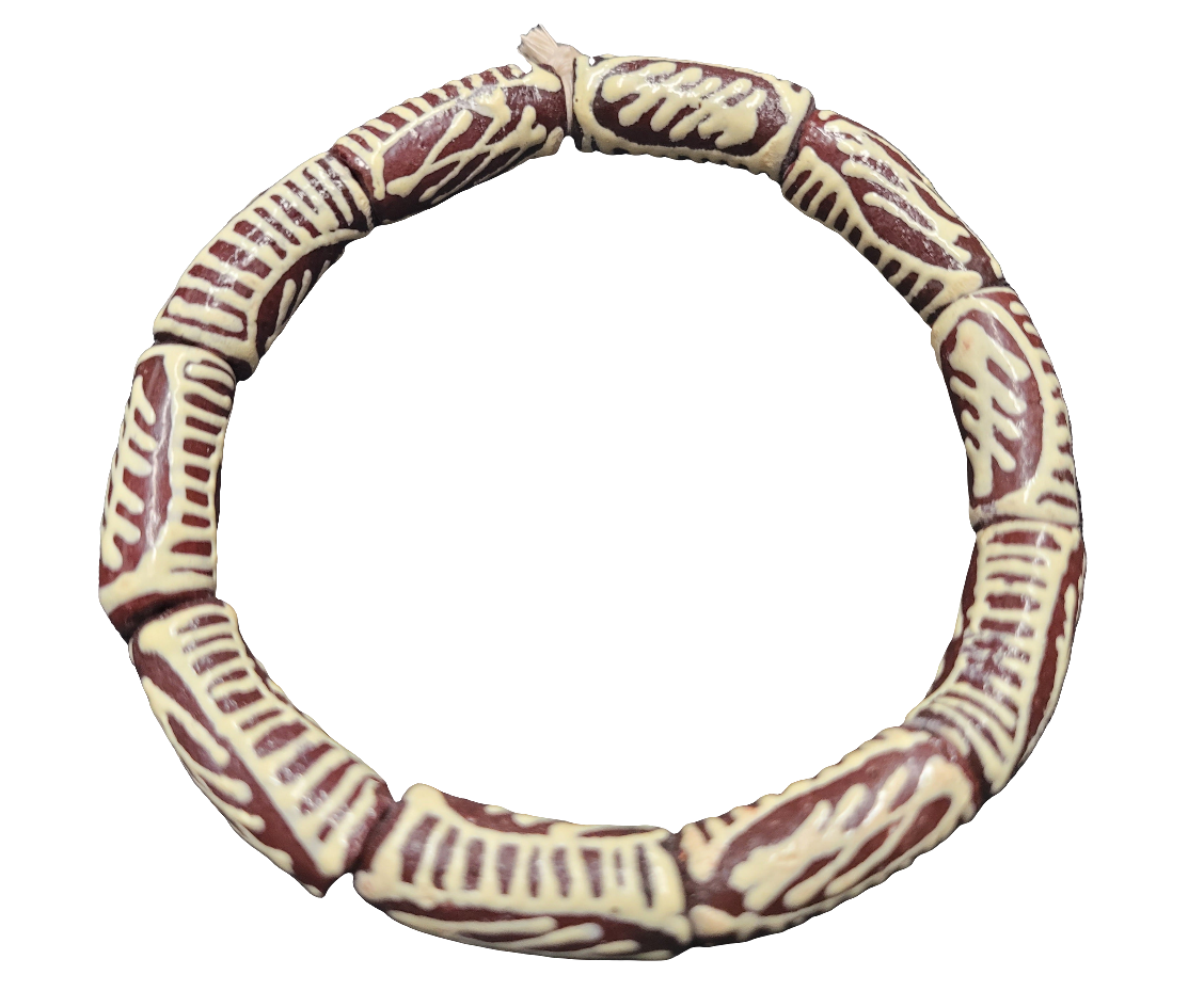african glass beads ghana AAB#1669 close up single bead