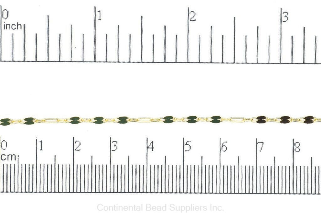 6mm Discs with 5mm Rectangle Linked Specialty Chain sold by the Foot available in Multiple Colors - CH 155