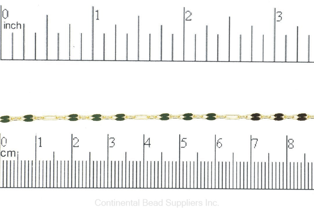 6mm Discs with 5mm Rectangle Linked Specialty Chain sold by the Foot available in Multiple Colors - CH 155