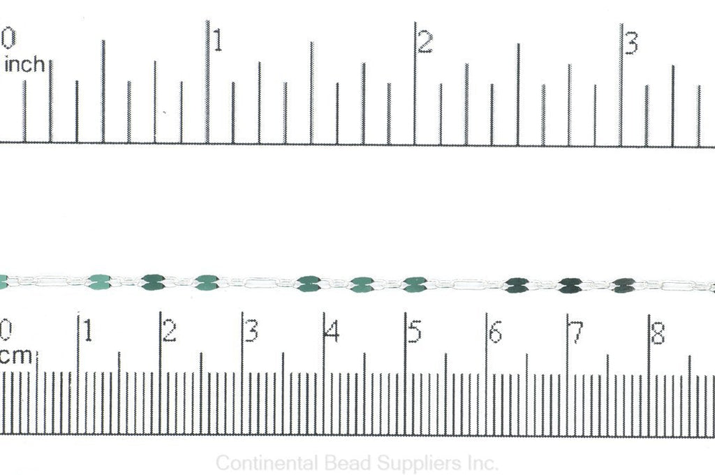 6mm Discs with 5mm Rectangle Linked Specialty Chain sold by the Foot available in Multiple Colors - CH 155