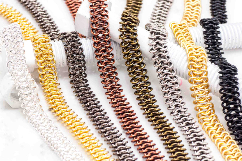 11mm Medieval Round Chainmail Chain - Made of Brass - Sold by the Foot - Ch-303