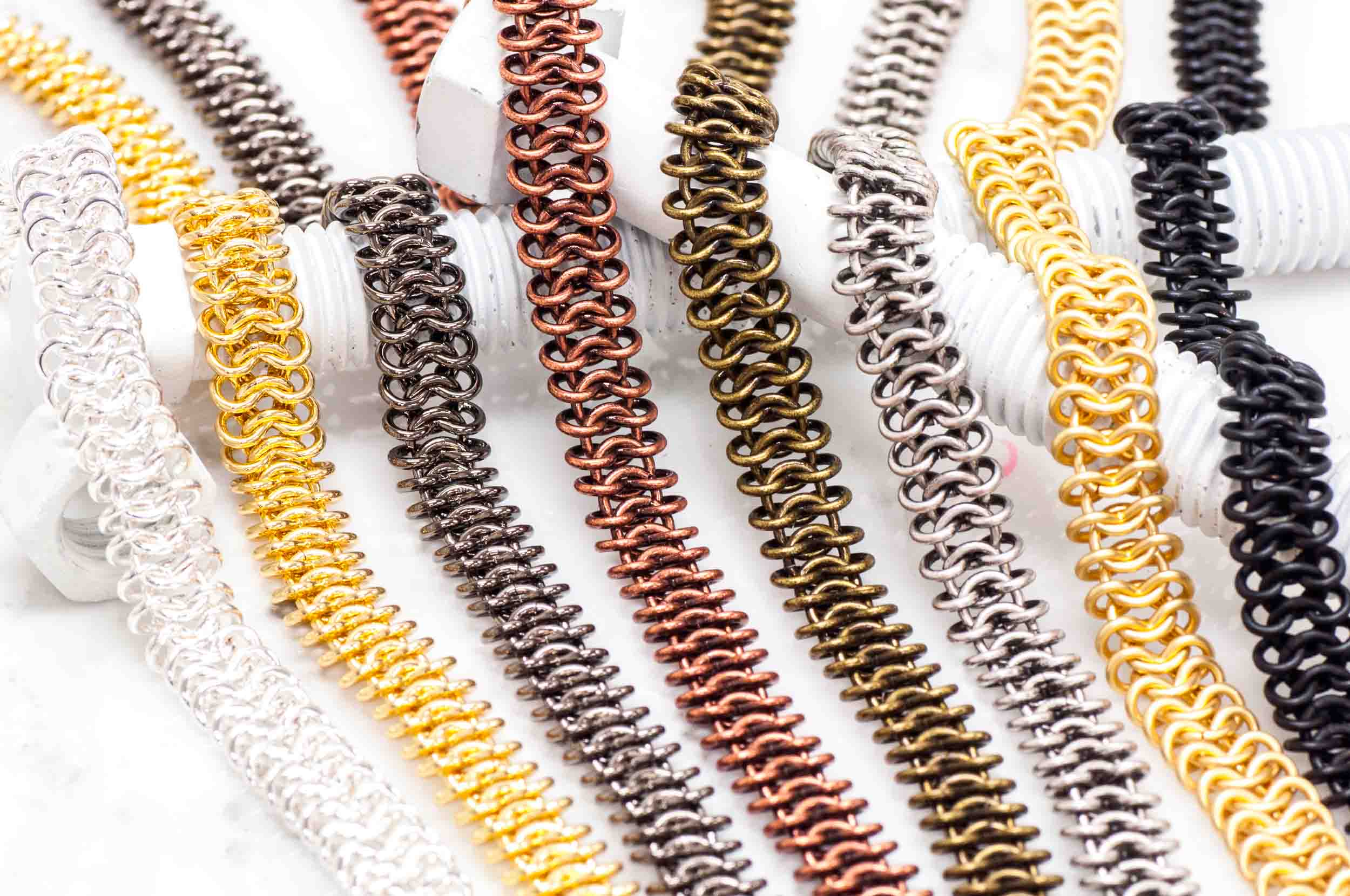 11mm Medieval Round Chainmail Chain - Made of Brass - Sold by the Foot - Ch-303