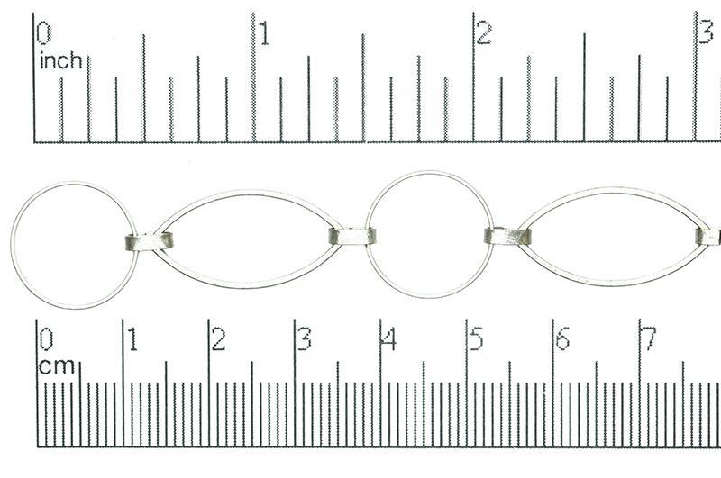 23mm x 12mm Oval and 14.8mm Circle Link Specialty Chain sold by the Foot available in Multiple Colors - CH 308