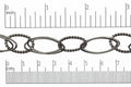 19mm x13mm Textured Oval with Two 24 x11mm Plain Oval Links Cable Chain sold by The Foot - CH 814