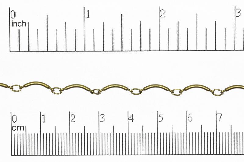 1.5mm Curved Link Bar Chain Specialty Chain Sold by The Foot - CH 817