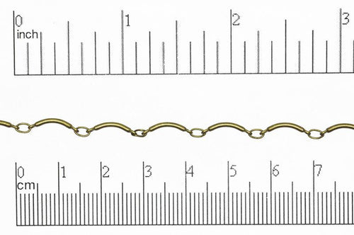 1.5mm Curved Link Bar Chain Specialty Chain Sold by The Foot - CH 817