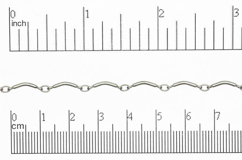1.5mm Curved Link Bar Chain Specialty Chain Sold by The Foot - CH 817