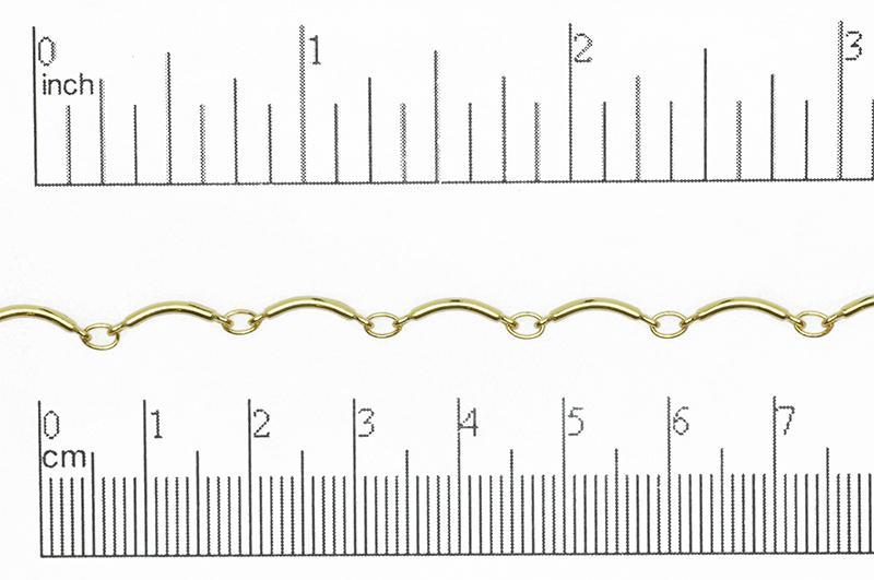 1.5mm Curved Link Bar Chain Specialty Chain Sold by The Foot - CH 817