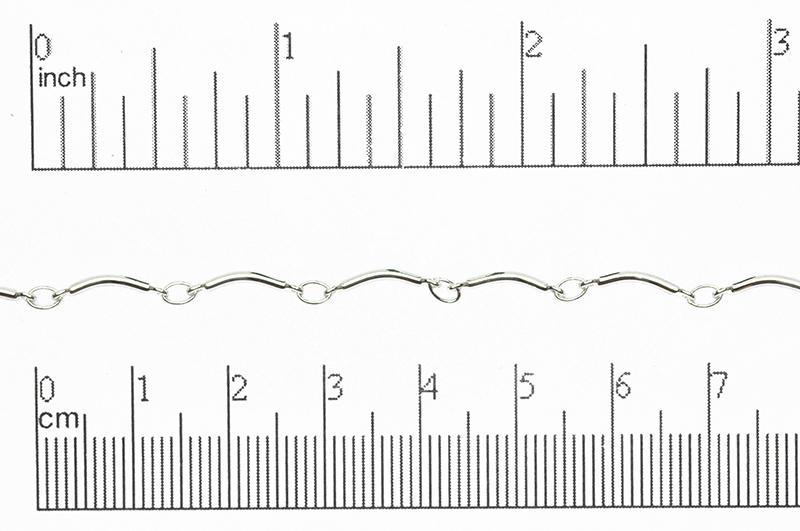 1.5mm Curved Link Bar Chain Specialty Chain Sold by The Foot - CH 817