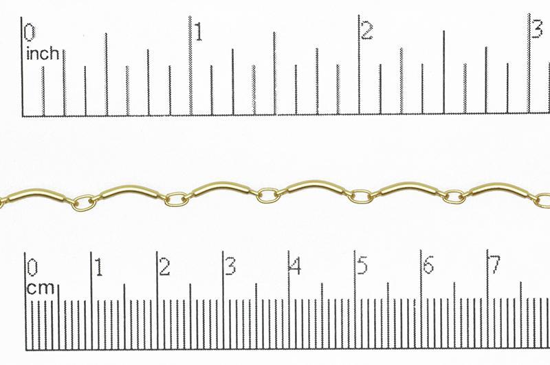 1.5mm Curved Link Bar Chain Specialty Chain Sold by The Foot - CH 817
