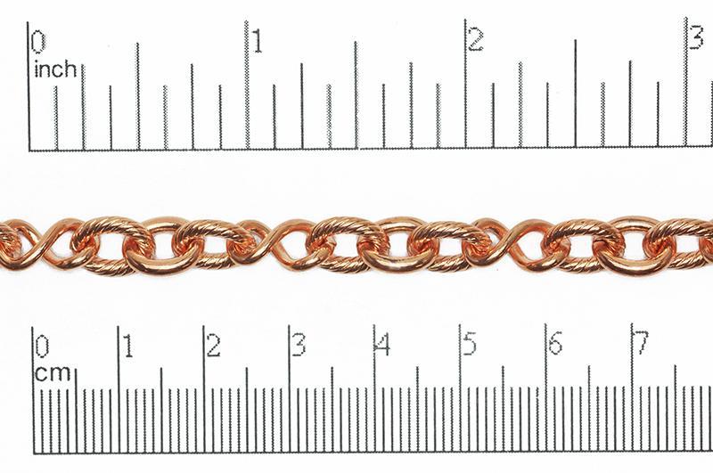 10mm x 8mm Oval, 12.7mm x 7mm Infinity Link Cable Chain - Made of Brass - Sold by the Foot - Ch-818