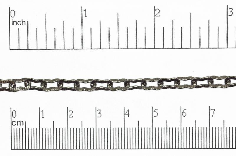 5mm wide and each link measures 8mm long Cable Chain Sold by The Foot - CH 822
