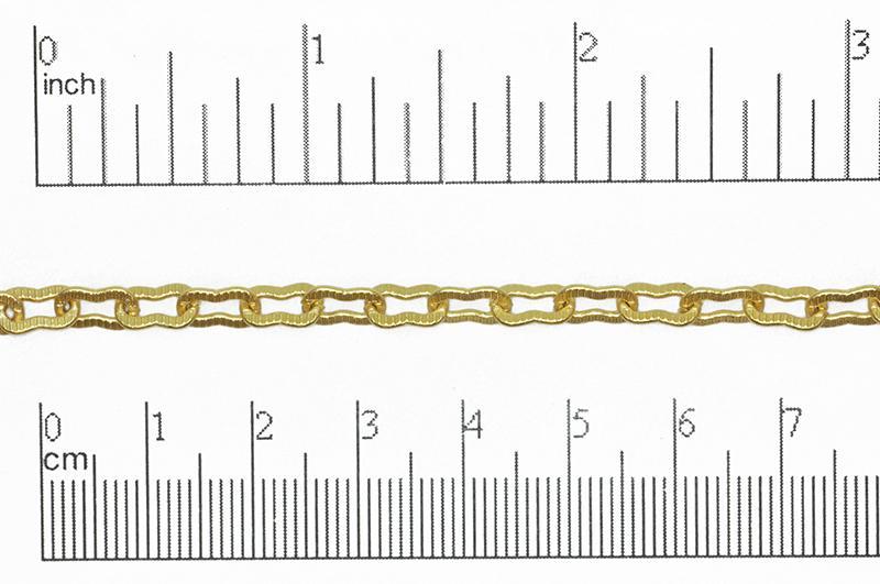 5mm wide and each link measures 8mm long Cable Chain Sold by The Foot - CH 822