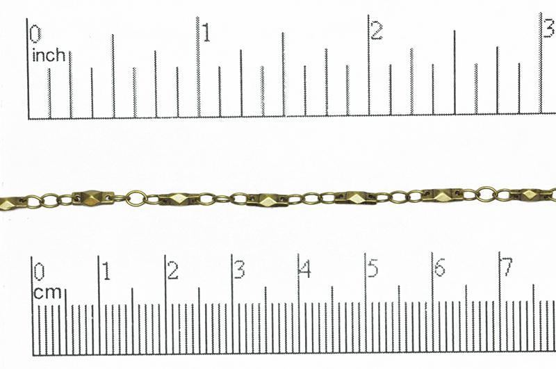 6.5mm x 2.5mm Angled Pyramid Link Specialty Chain Sold by The Foot - CH 826