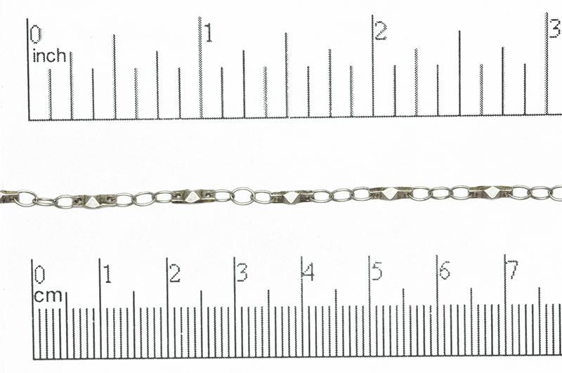 6.5mm x 2.5mm Angled Pyramid Link Specialty Chain Sold by The Foot - CH 826
