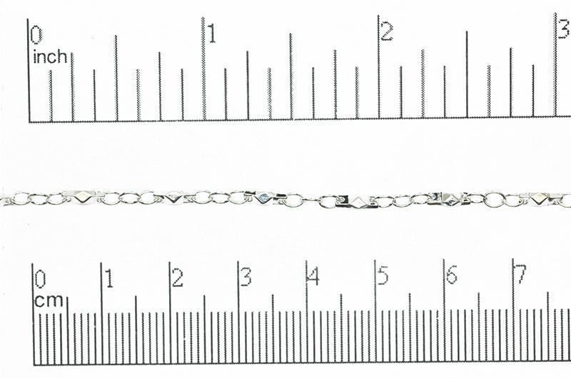 6.5mm x 2.5mm Angled Pyramid Link Specialty Chain Sold by The Foot - CH 826