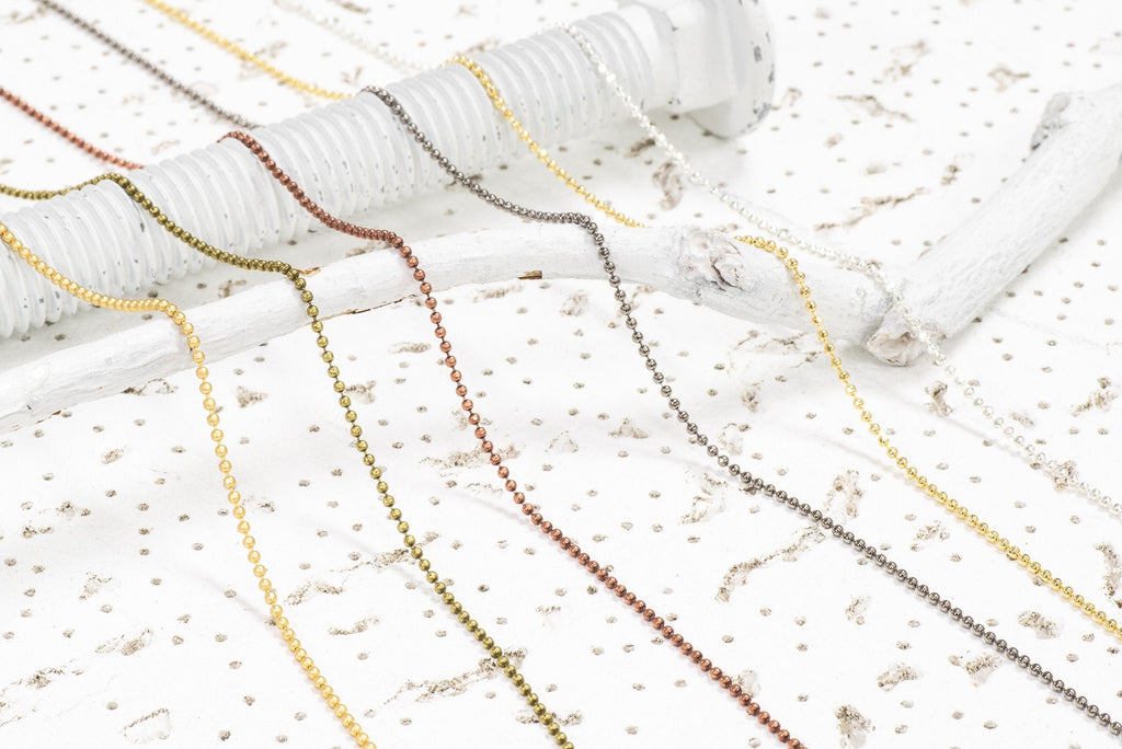 1.5mm Diamond Cut Ball Chain Sold by The Foot - CH 853