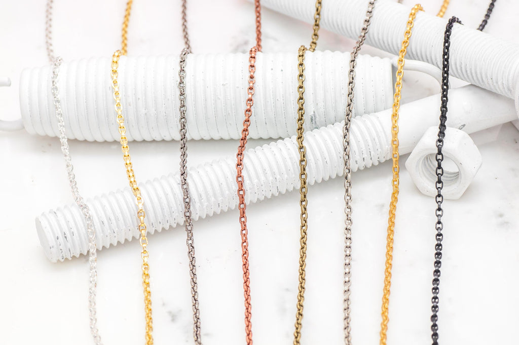 2.5mm x 3.5mm Square Wire Cable Chain sold by the Foot - CH 856