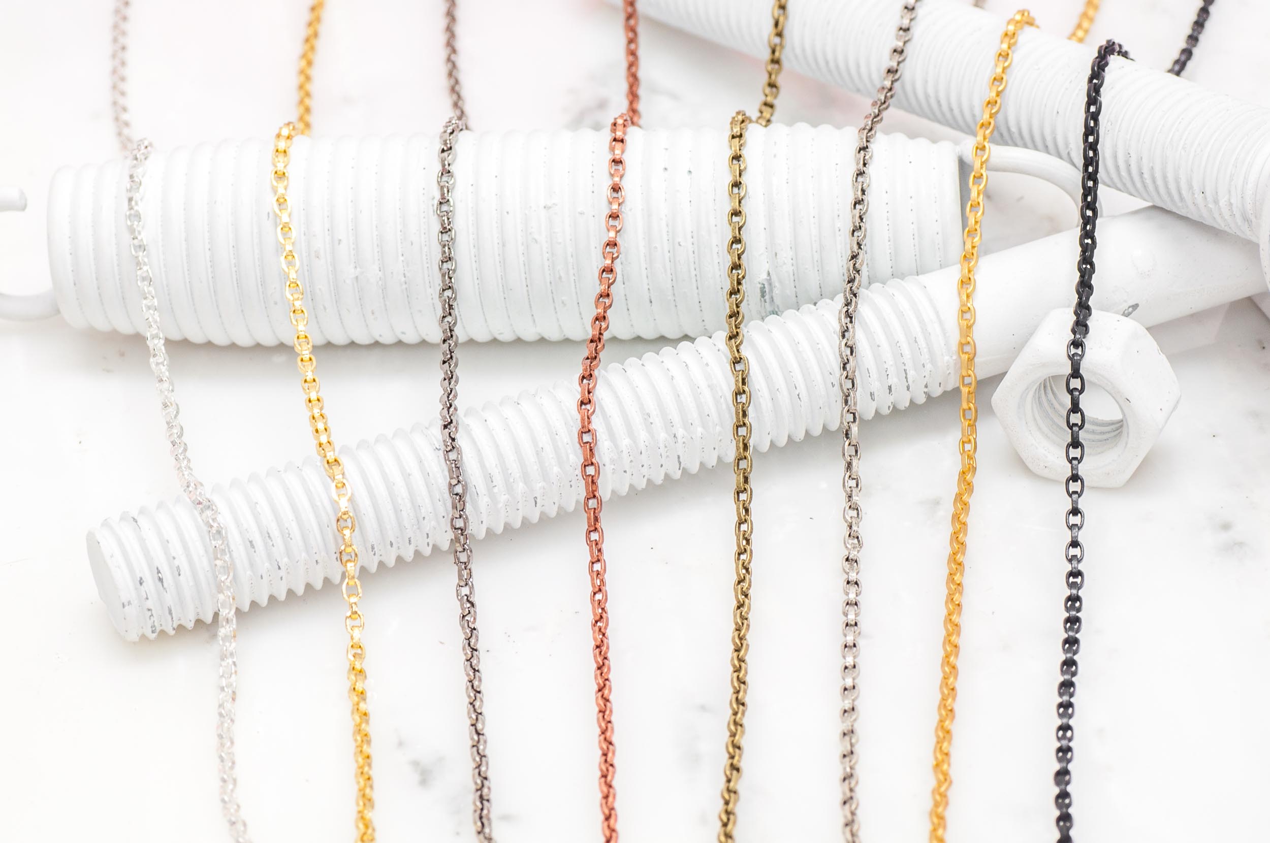 2.5mm x 3.5mm Square Wire Cable Chain sold by the Foot - CH 856