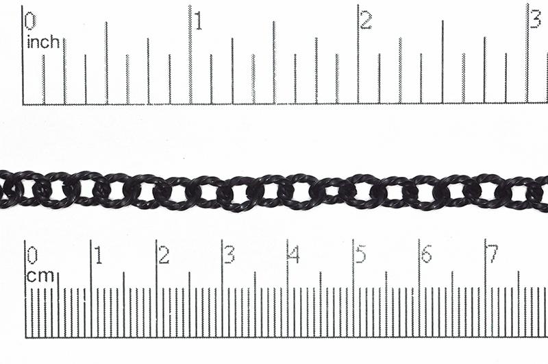 7.5mm x 6mm Twisted Link Cable Chain - Made of plated brass - Sold by the foot - Ch-858
