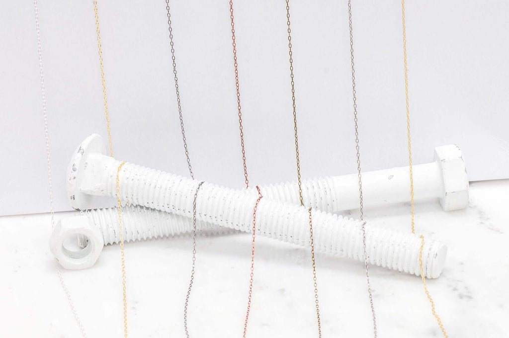 1mm Elegant Elongated Cable Chain sold by The Foot - CH 890