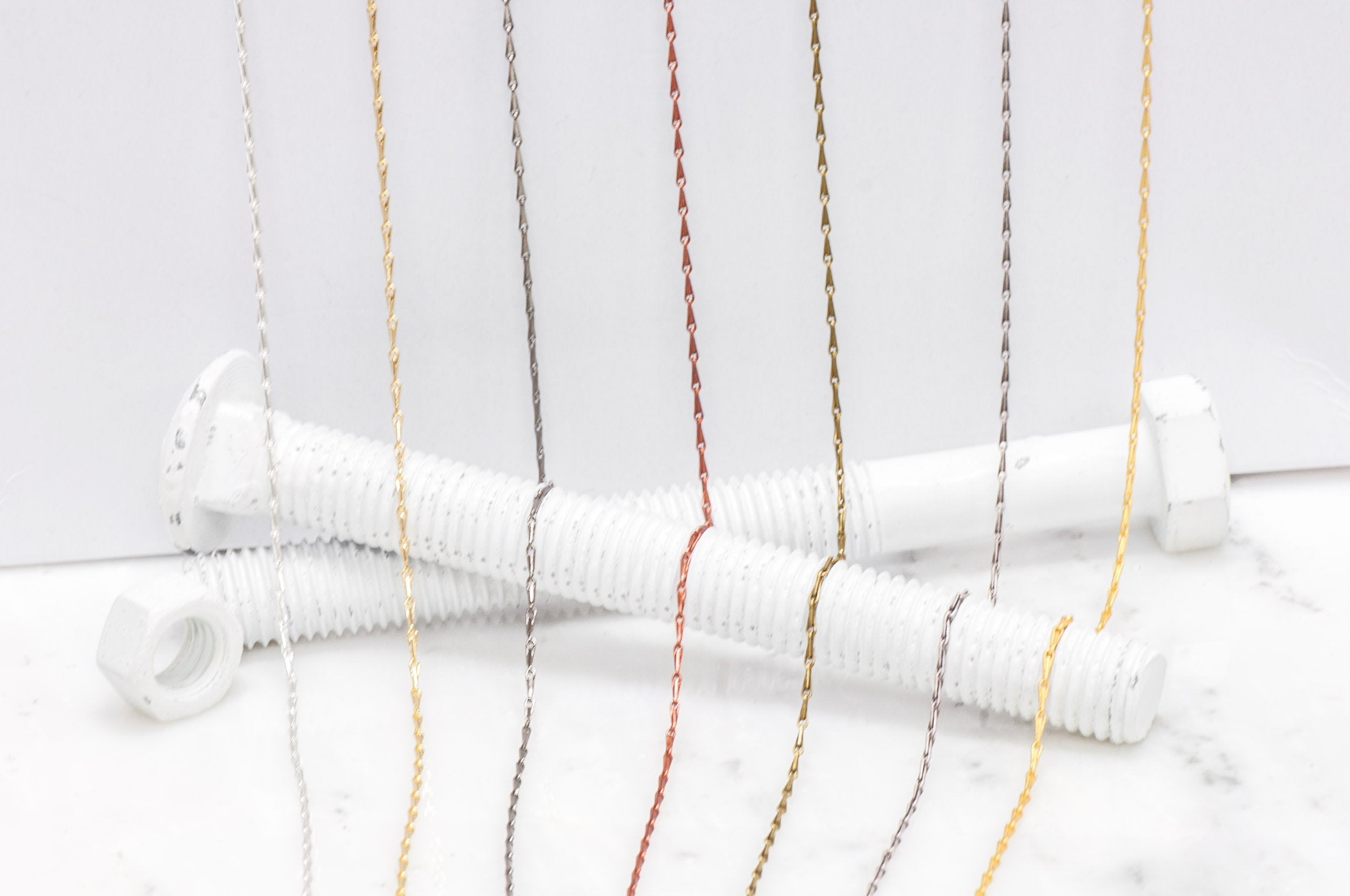 6mm x 1.5mm Teardrop Bar Specialty Chain - Available in Multiple Colors - Sold by The Foot - CH 893