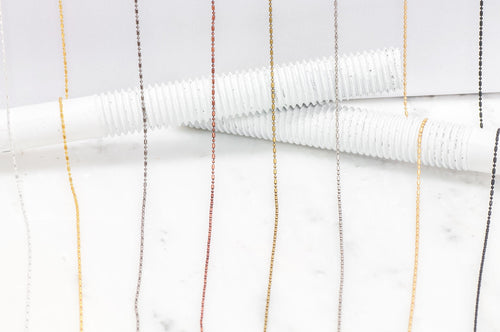 1mm Petite Dot-Dash Ball Chain - Made of Brass - Sold by the Foot - CH-901