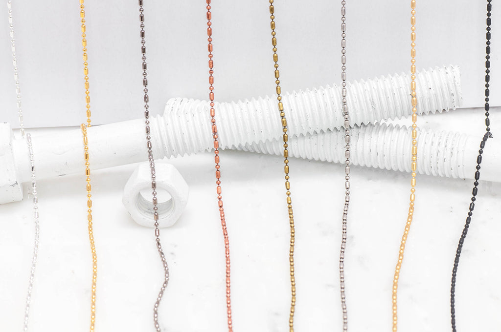 1.5mm Dot-Dash Ball Chain Sold by the Foot – CH-903